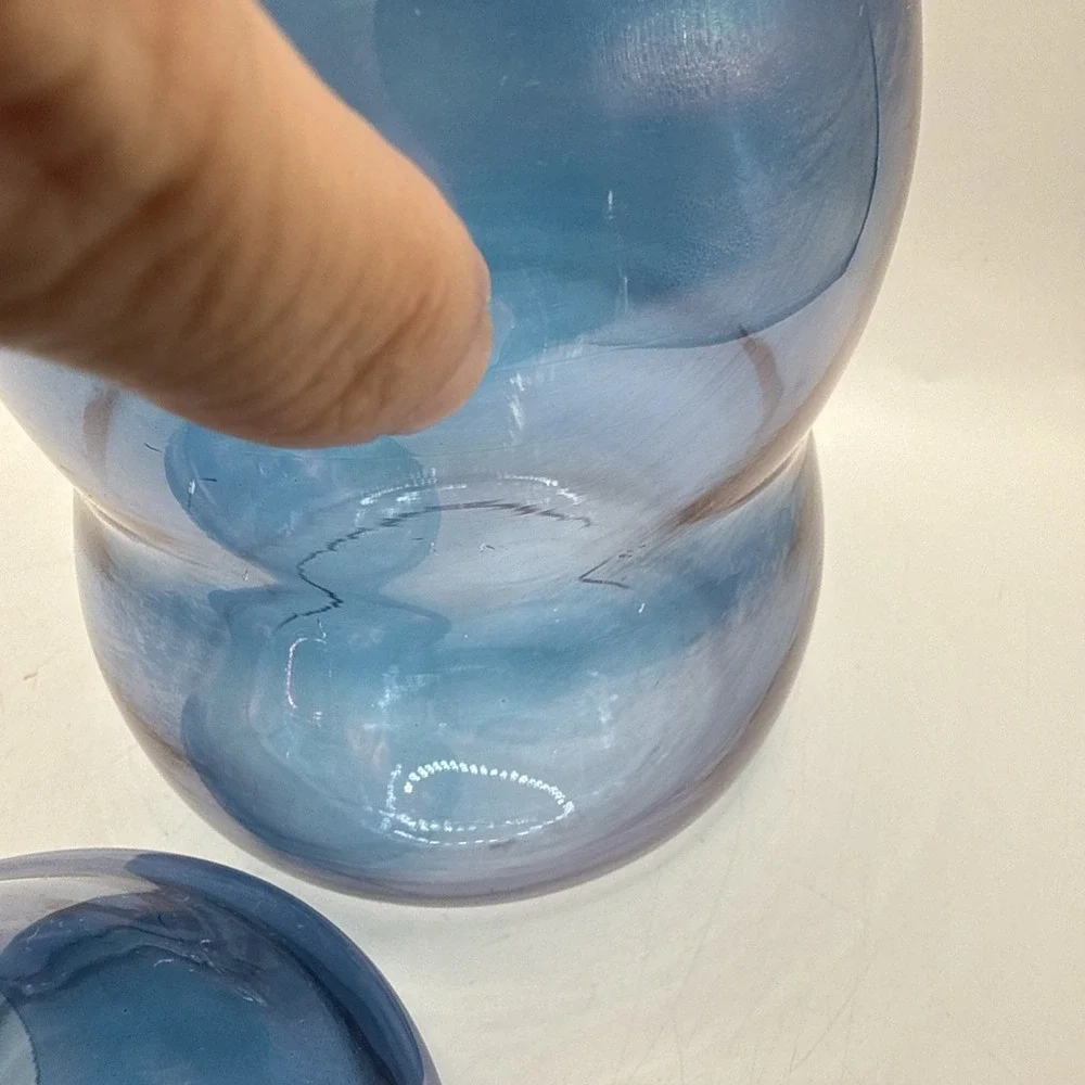 West Virginia Glass Co. blue luster